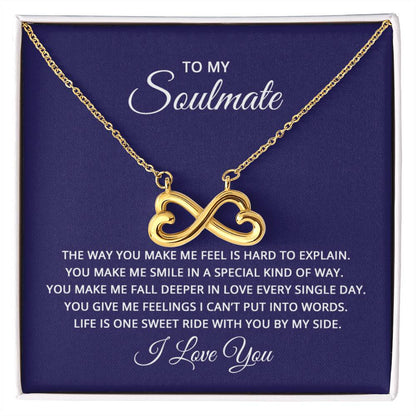 To My Soulmate Necklace - Romantic Jewelry Gift for Her for Christmas & Special Dates - Endless Love Necklace