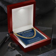 Chain Necklace for Grandson Birthday, Stylish Jewelry Gift, Trendy Men’s Accessory