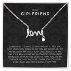 To My Girlfriend Necklace - Romantic Jewelry Gift for Christmas, Valentine’s Day & Surprises - Scripted Love Necklace