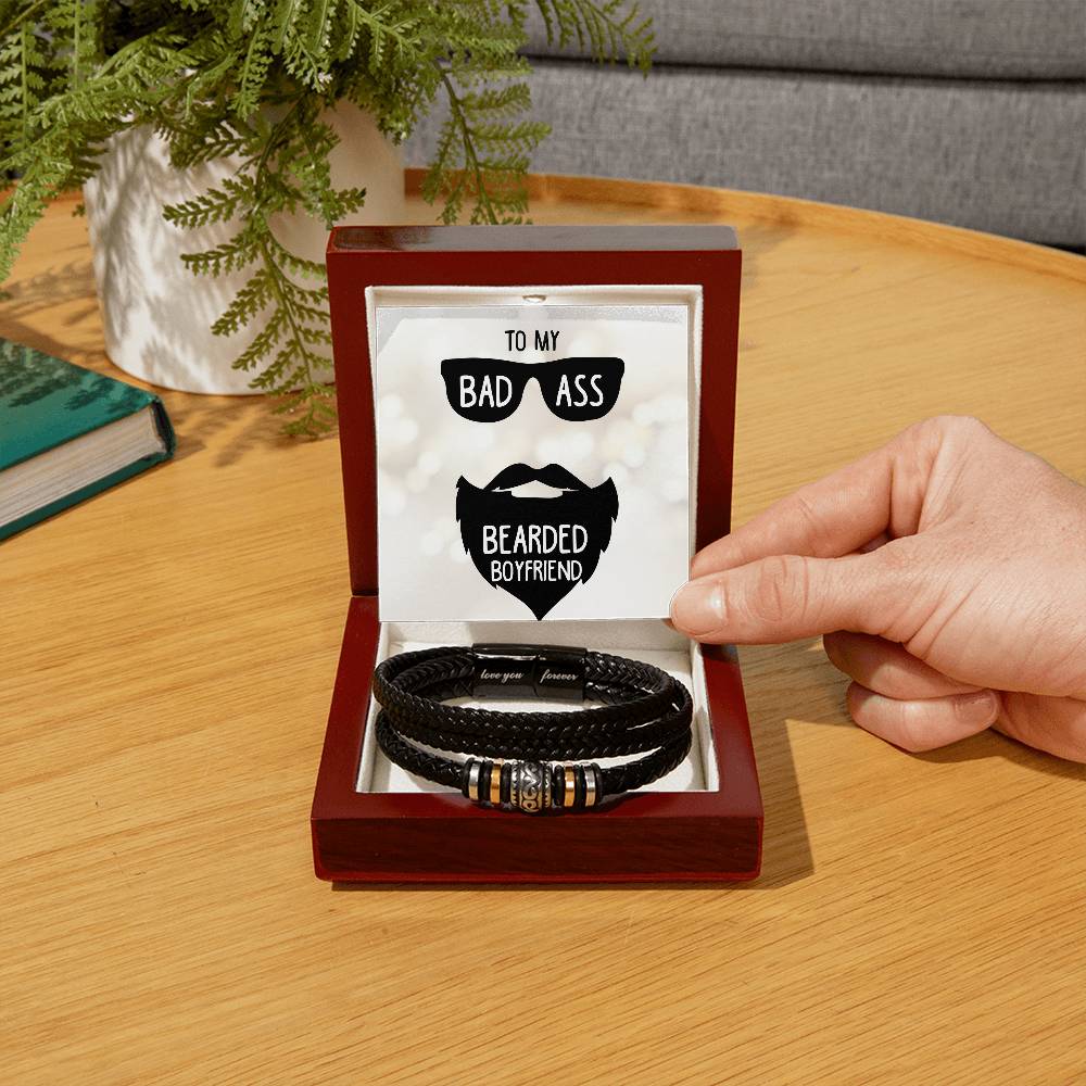 To My Bearded Boyfriend - Love You Forever Bracelet