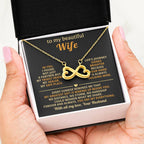 To My Wife Necklace - Romantic Jewelry Gift from Husband for Anniversary, Birthday & Valentine’s Day Surprise Moments - Endless Love Necklace