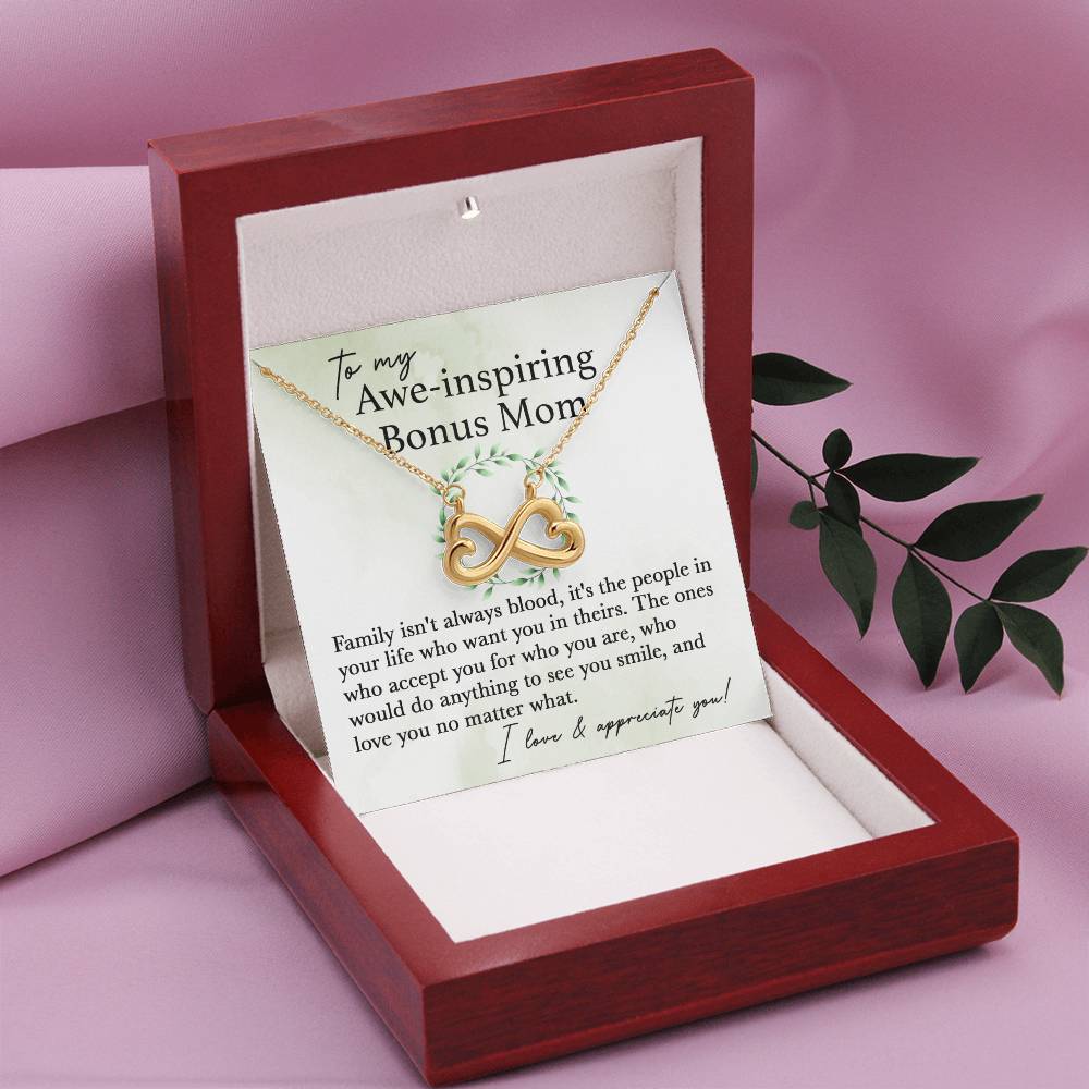 To My Bonus Mom - I Love & Appreciate You - Endless Love Necklace - Best Gift For Bonus Mom