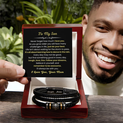 Son Jewelry Gift from Mom – Graduation, Birthday – Love You Forever Bracelet