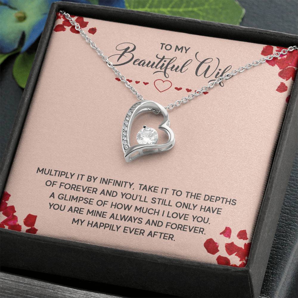 Heartfelt Wife Jewelry - Love Gift from Husband for Birthday, Anniversary & Valentine’s Day - Forever Love Necklace