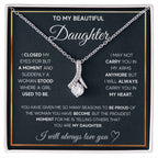To My Daughter Necklace – Daughter Necklace for Graduation Birthday Occasions from Mum – Alluring Beauty Necklace