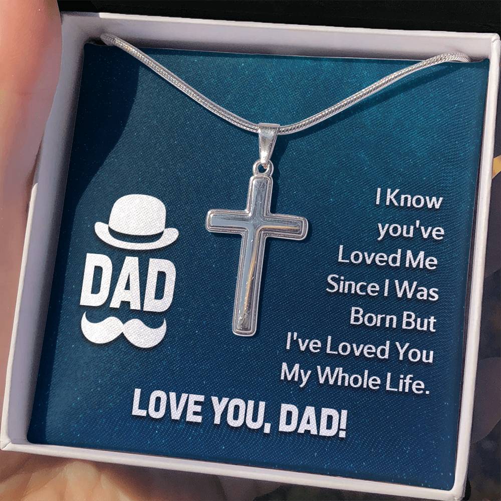 Dad - I know - Artisan Cross Necklace Gift for Dad