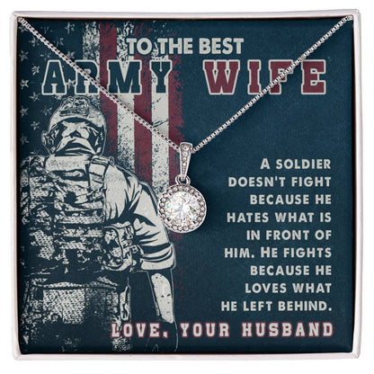 To The Best Army Wife - Eternal Hope Necklace - Gift for Wife from Husband