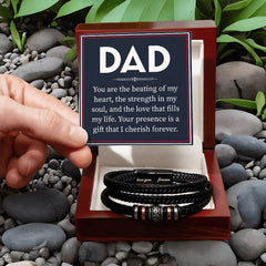 Personalized Dad Bracelet, Engraved Love You Forever, Meaningful Gift For Father, Bracelet For Dad, Father’s Day Gift