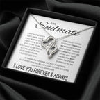 To My Soulmate Necklace - Gift for Celebrating Love on Valentine’s Day & Special Days - Heart-to-heart Pendant Necklace