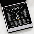 To My Wife Necklace - Meaningful Gift from Husband for Valentine’s Day - Anchor Pendant Necklace
