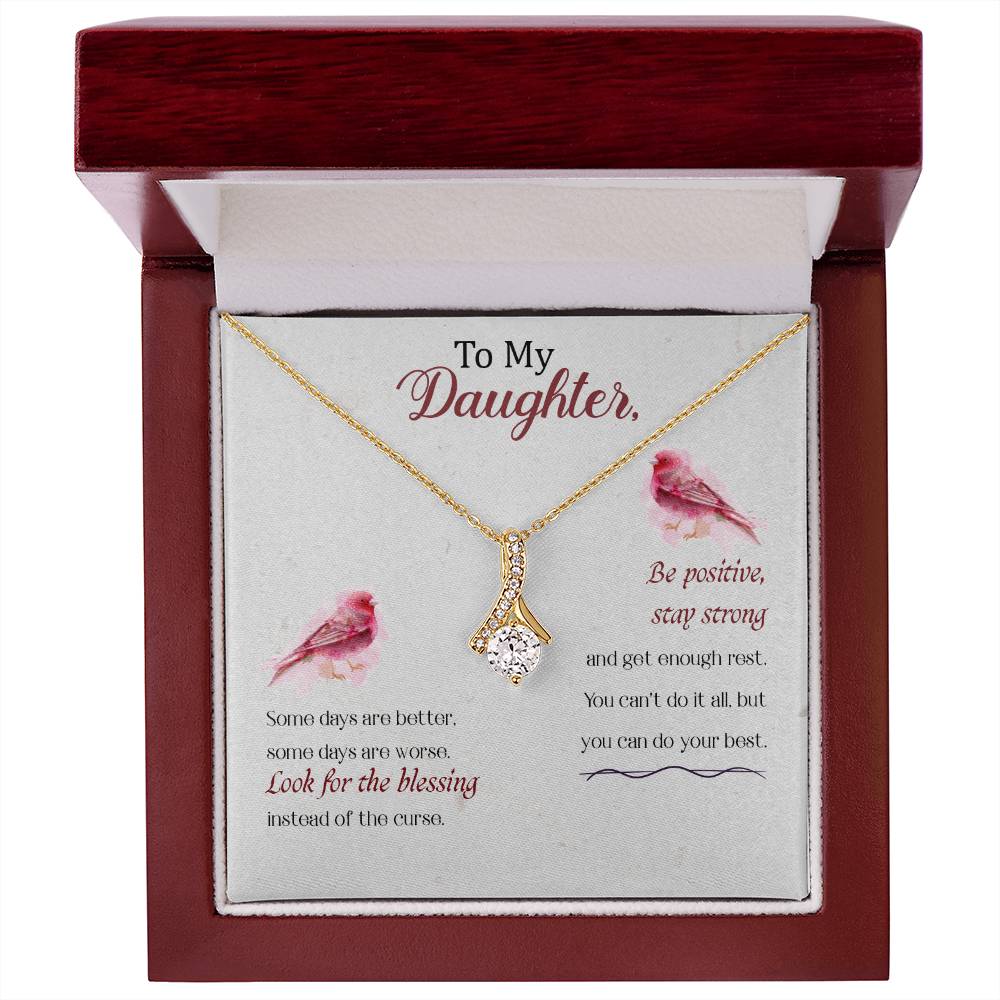 To My Daughter Necklace – Daughter Christmas Graduation Jewelry Gift – Alluring Beauty Necklace