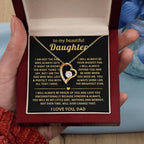 To My Daughter Necklace - Everyday Love Jewelry Gift from Dad for Daughter’s Birthday & Just Because - Forever Love Necklace