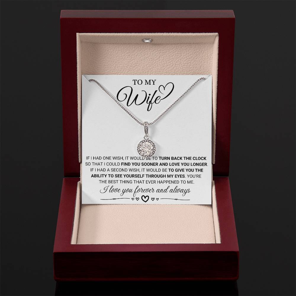 To My Wife Necklace - Heartwarming Gift from Husband for Birthday, Anniversary & Valentine’s Day - Eternal Hope Necklace