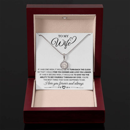 To My Wife Necklace - Heartwarming Gift from Husband for Birthday, Anniversary & Valentine’s Day - Eternal Hope Necklace