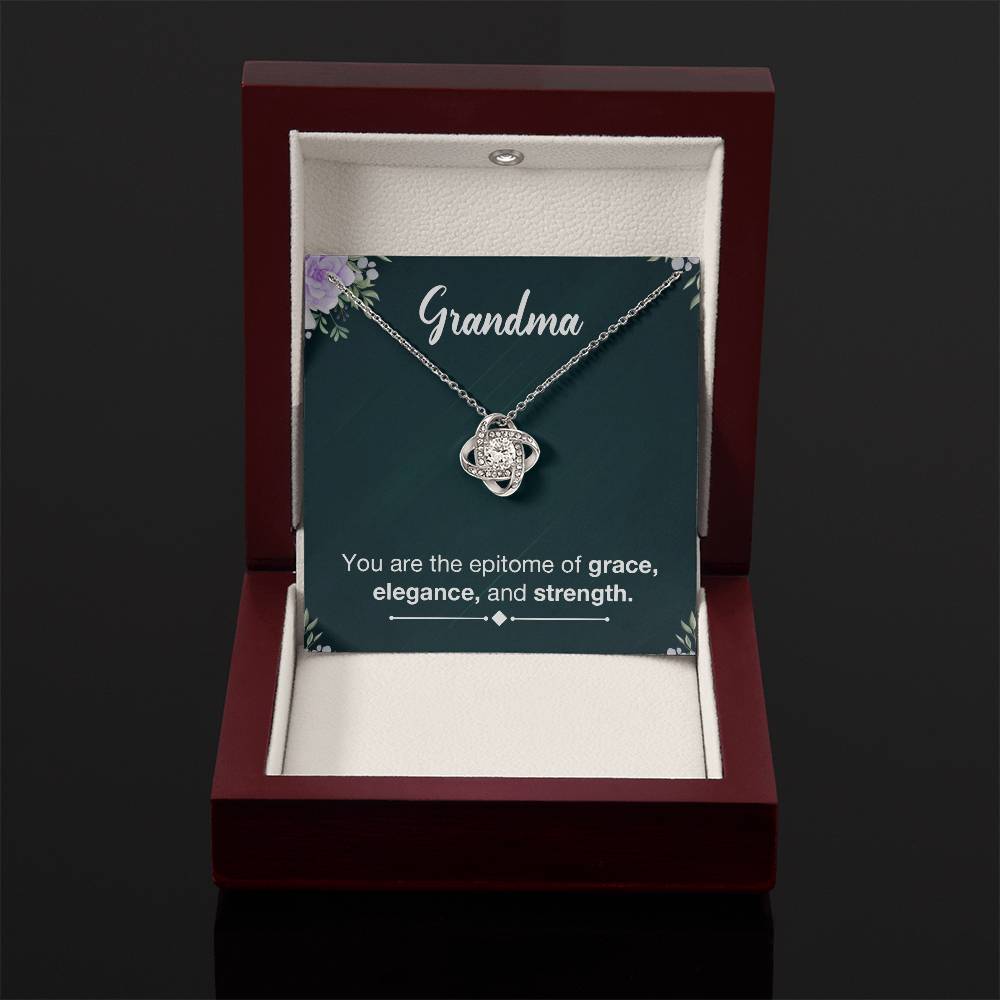 Grandma Necklace from Grandkids - Love Knot Necklace