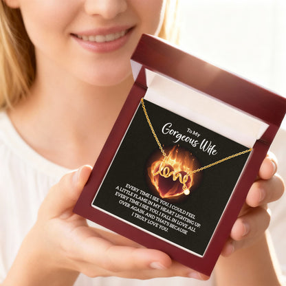 Best Gift for Wife from Husband - Emotional Love Jewelry for Birthday, Valentine’s Day, Anniversary & Christmas - Scripted Love Necklace