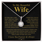 To My Wife Necklace - Husband to Wife Jewelry for Romantic Valentine’s Day, Birthday & Anniversary Gifts - Eternal Hope Necklace