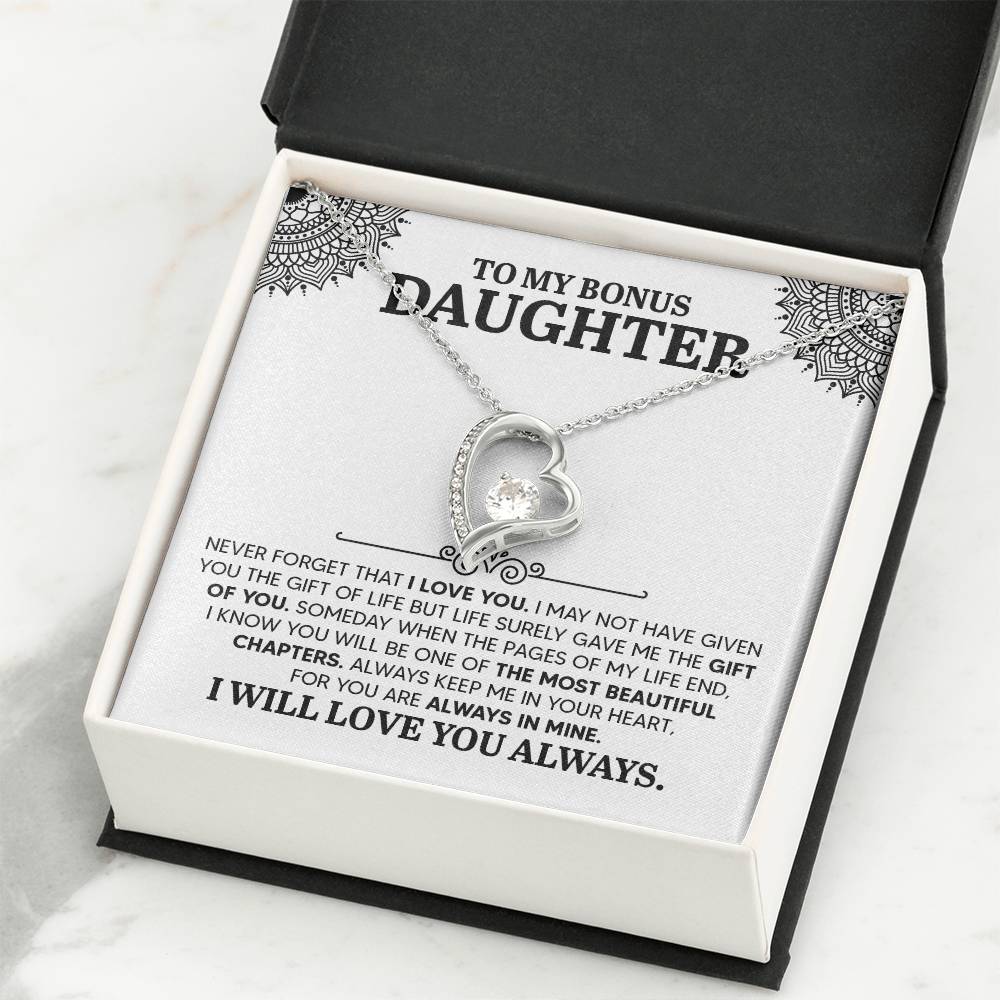 To My Daughter Necklace – Daughter Necklace for Graduation & Birthday Events – Forever Love Necklace