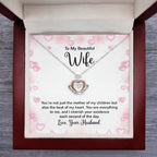 To My Wife Necklace - Romantic Gift from Husband for Valentine’s Day, Birthdays & Holiday Surprises - Crown Pendant Necklace