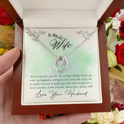 Valentine’s Day Wife Gift - Romantic Jewelry from Husband - Lucky In Love Necklace