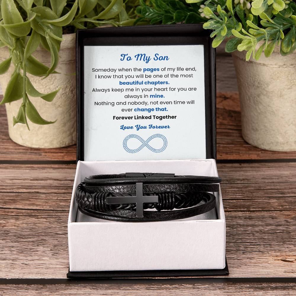 Son Graduation, Birthday Gift – Men’s Cross Bracelet