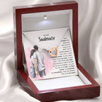 To My Soulmate Necklace - Perfect Gift for Romantic Celebrations & Appreciation Days - Interlocking Hearts Necklace