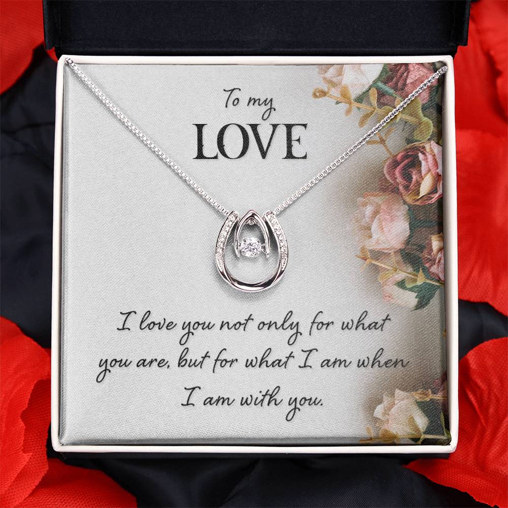 To My Wife Necklace - Meaningful Gift from Husband for Valentine’s Day - Lucky In Love Necklace
