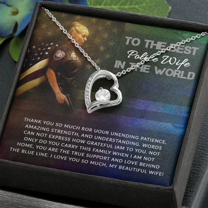 To The Best Police Wife In The World - Forever Love Necklace Gift from Husband