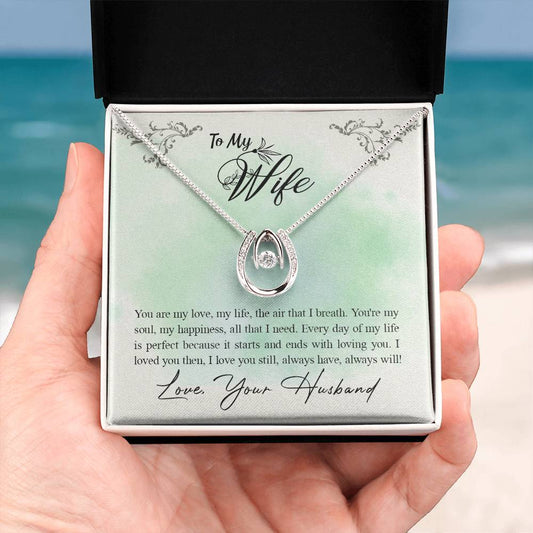 Valentine’s Day Wife Gift - Romantic Jewelry from Husband - Lucky In Love Necklace
