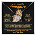 To My Daughter Necklace - Sentimental Birthday Gift from Dad, Meaningful Jewelry for Milestones & Holidays - Love Knot Necklace