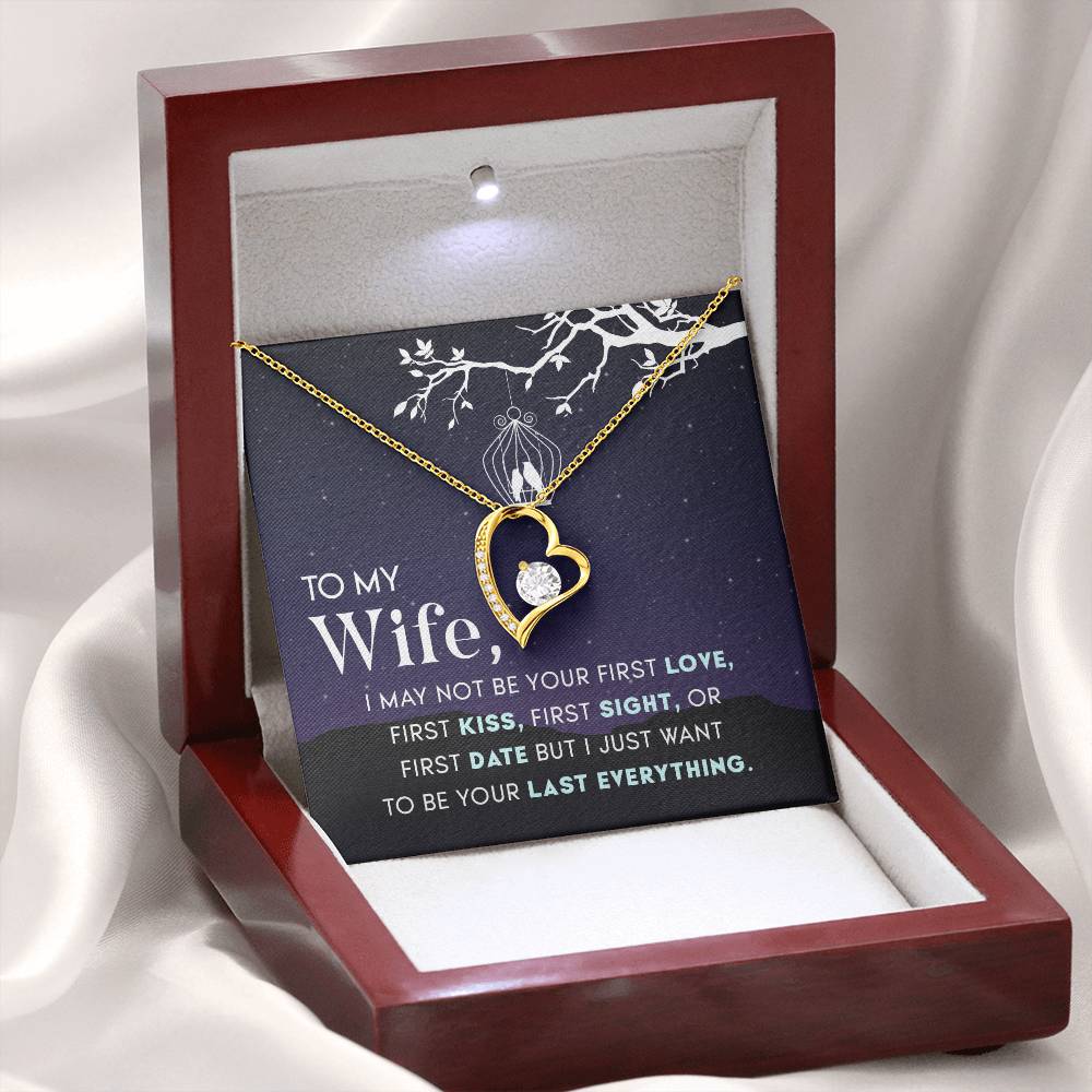 To My Wife Necklace - Anniversary Gift for Her - Birthday Christmas Gifts for Wife - Gifts for Soulmate - Gifts for Her - Forever Love Necklace
