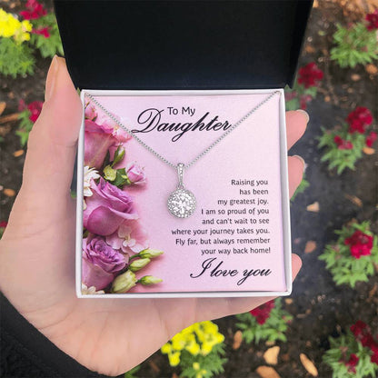 To My Daughter Necklace – Graduation Birthday Valentine’s Gift for Daughter – Eternal Hope Necklace