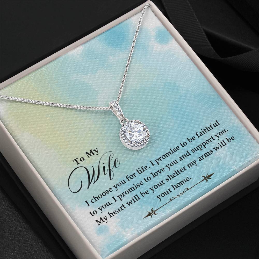 To My Wife Necklace - Special Romantic Jewelry Gift from Husband for Valentine’s Day, Birthday & More - Eternal Hope Necklace