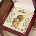 To My Daughter Necklace - Special Gift from Mom for Birthday, Christmas & Proud Mom Moments - Alluring Beauty Necklace