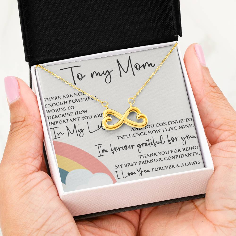 To My Mom - I'm Forever Grateful For You - Endless Love Necklace - Sentimental Gift for Mom