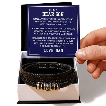 To My Son – Birthday, Graduation, Holiday Gift from Dad – Love You Forever Bracelet