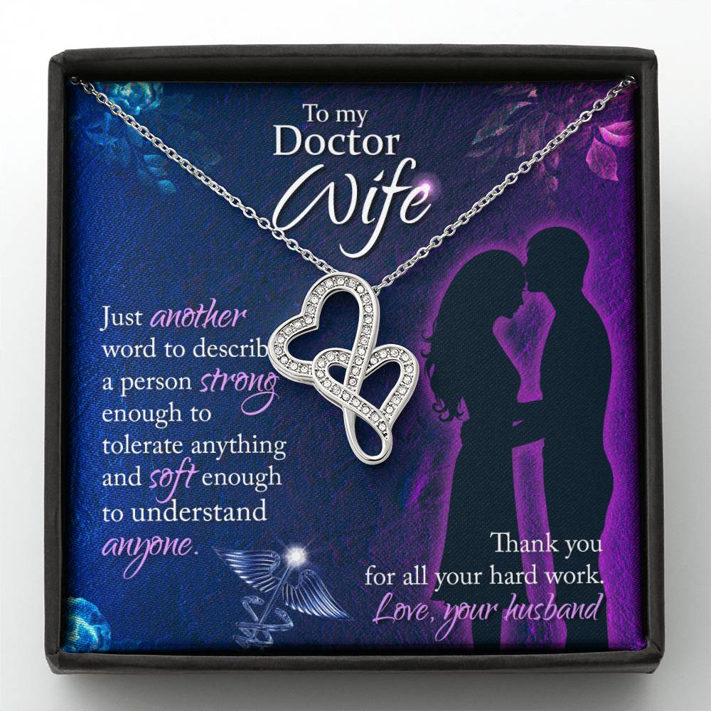 Surprise Gift for Doctor Wife - Meaningful Jewelry from Husband for Christmas, Anniversary & Valentine’s Day - Heart-to-heart Pendant Necklace
