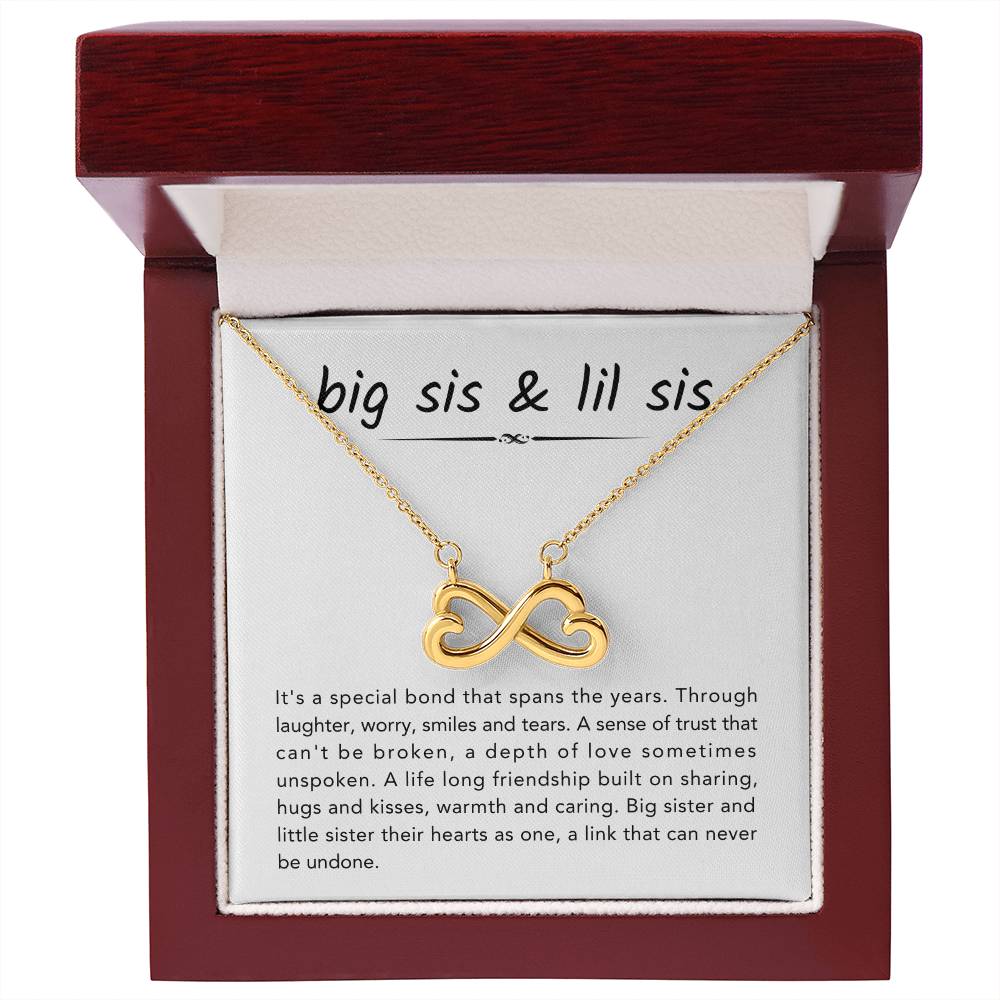 Big Sis & Lil Sis Necklace Gift for Sisters - Endless Love Necklace