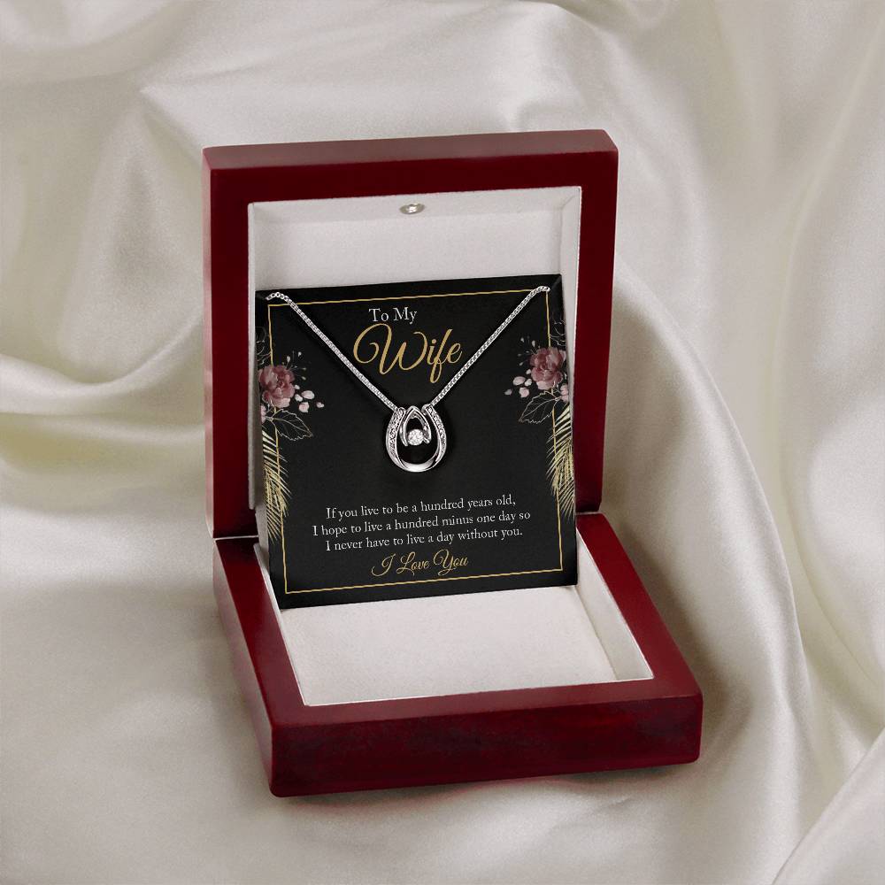 Valentine’s Day Gift for Wife - Emotional Jewelry from Husband for Anniversary Too - Lucky In Love Necklace