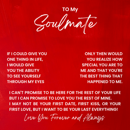 To My Soulmate Necklace - Long Distance Soulmate Gift for Valentine’s Day & Special Days - Crown Pendant Necklace