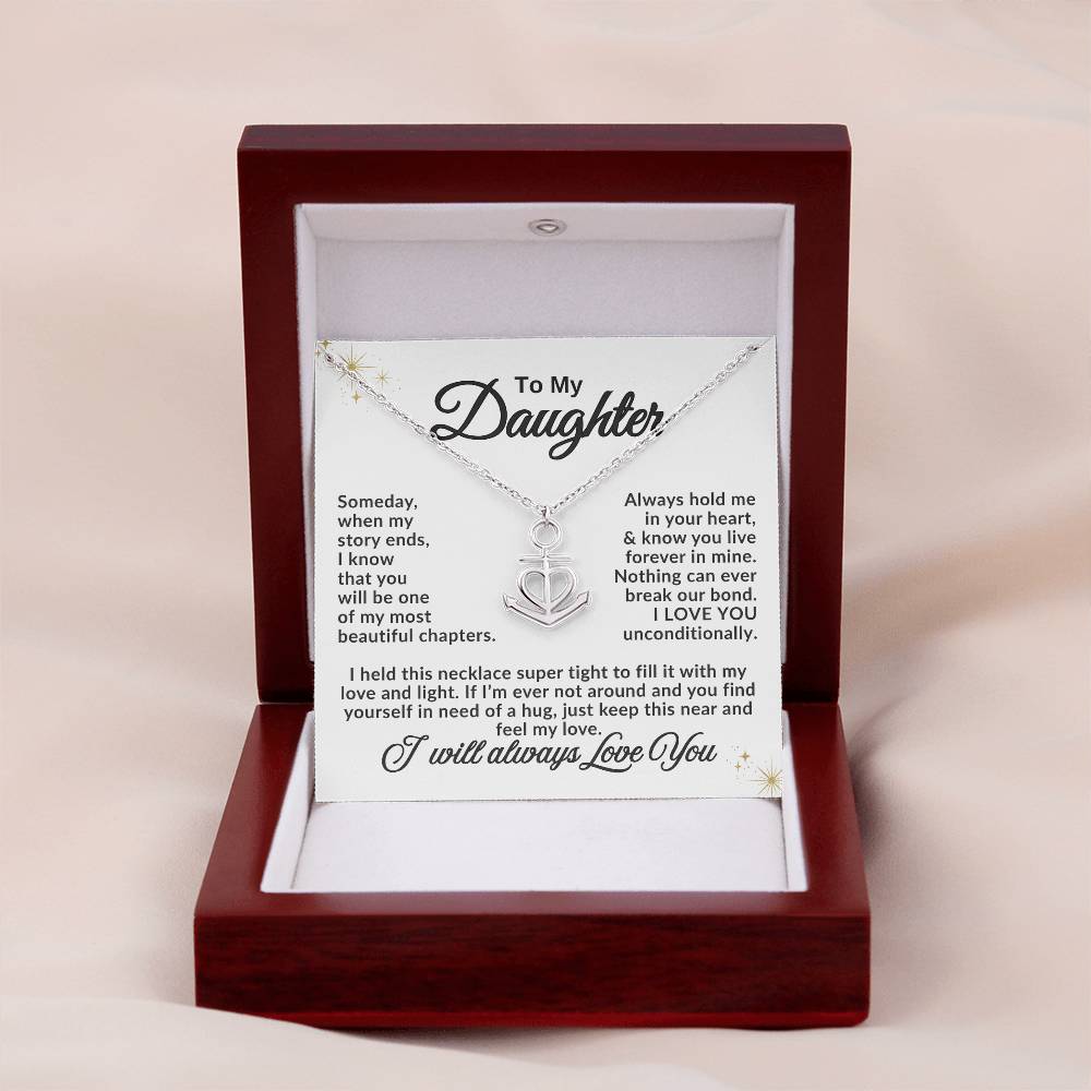 Birthday Gift for Daughter - Anchor Pendant Necklace for Her