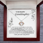 To My Granddaughter Necklace – Graduation & Birthday Jewelry Gift for Granddaughter – Crown Pendant Necklace