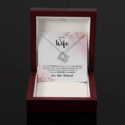 Wife Gift from Husband - Meaningful Jewelry for Valentine’s Day & Special Occasions - Love Knot Necklace