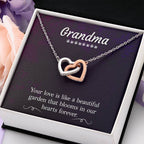 Present for Grandma - Interlocking Hearts Necklace