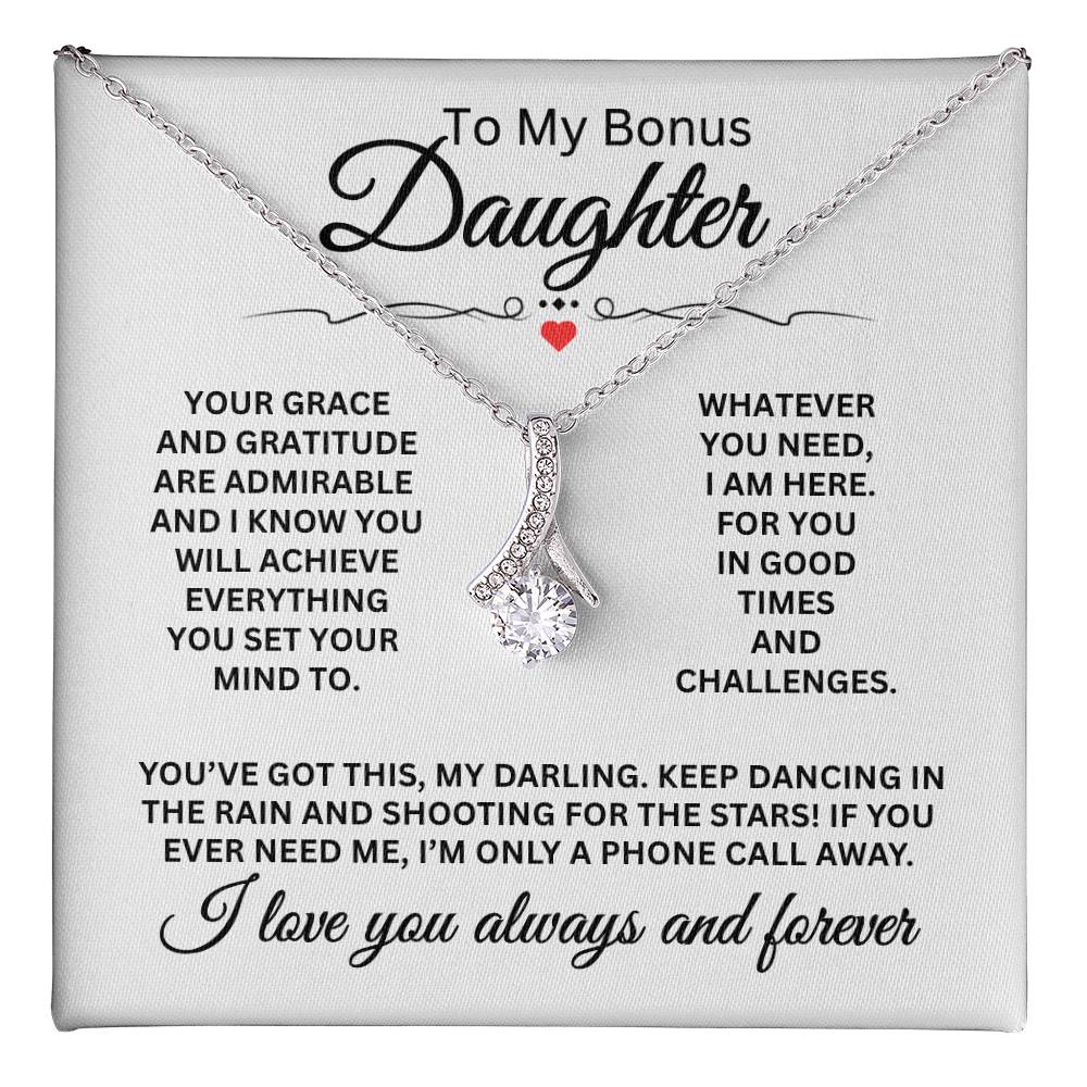 To My Daughter Necklace – Daughter Birthday Graduation Celebration Gift – Alluring Beauty Necklace