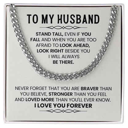 Cuban Link Chain for Husband from Wife – Anniversary, Birthday & Valentine’s Day Gift