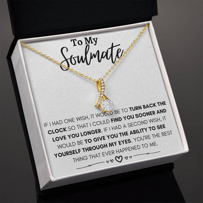 To My Soulmate Necklace - Best Soulmate Gift for Valentine’s Day & Everyday Romance - Alluring Beauty Necklace