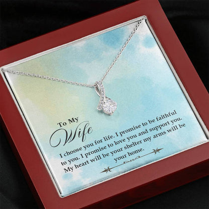 Special Gift for Wife - Romantic Jewelry from Husband for Valentine’s Day or Birthday - Alluring Beauty Necklace