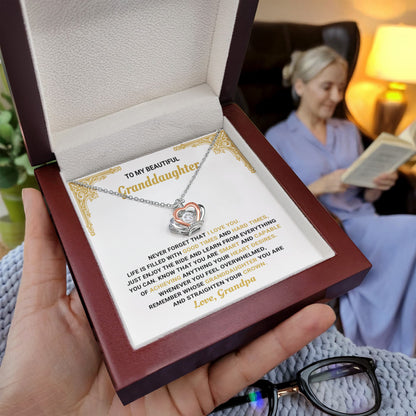 To My Granddaughter Necklace – Bestseller Granddaughter Gift: Birthday Graduation – Crown Pendant Necklace