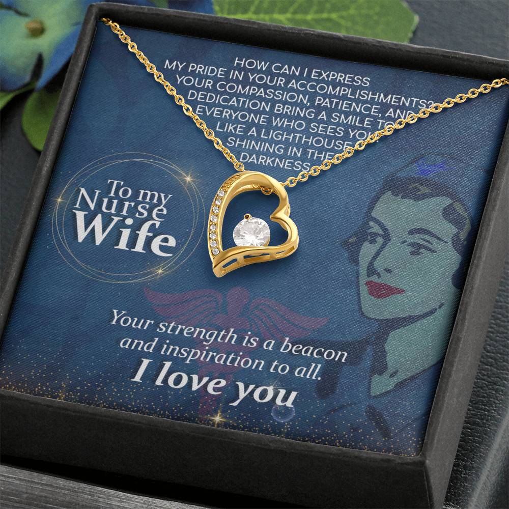Cute Gift for Nurse Wife from Husband - Romantic Jewelry for Special Occasions - Forever Love Necklace